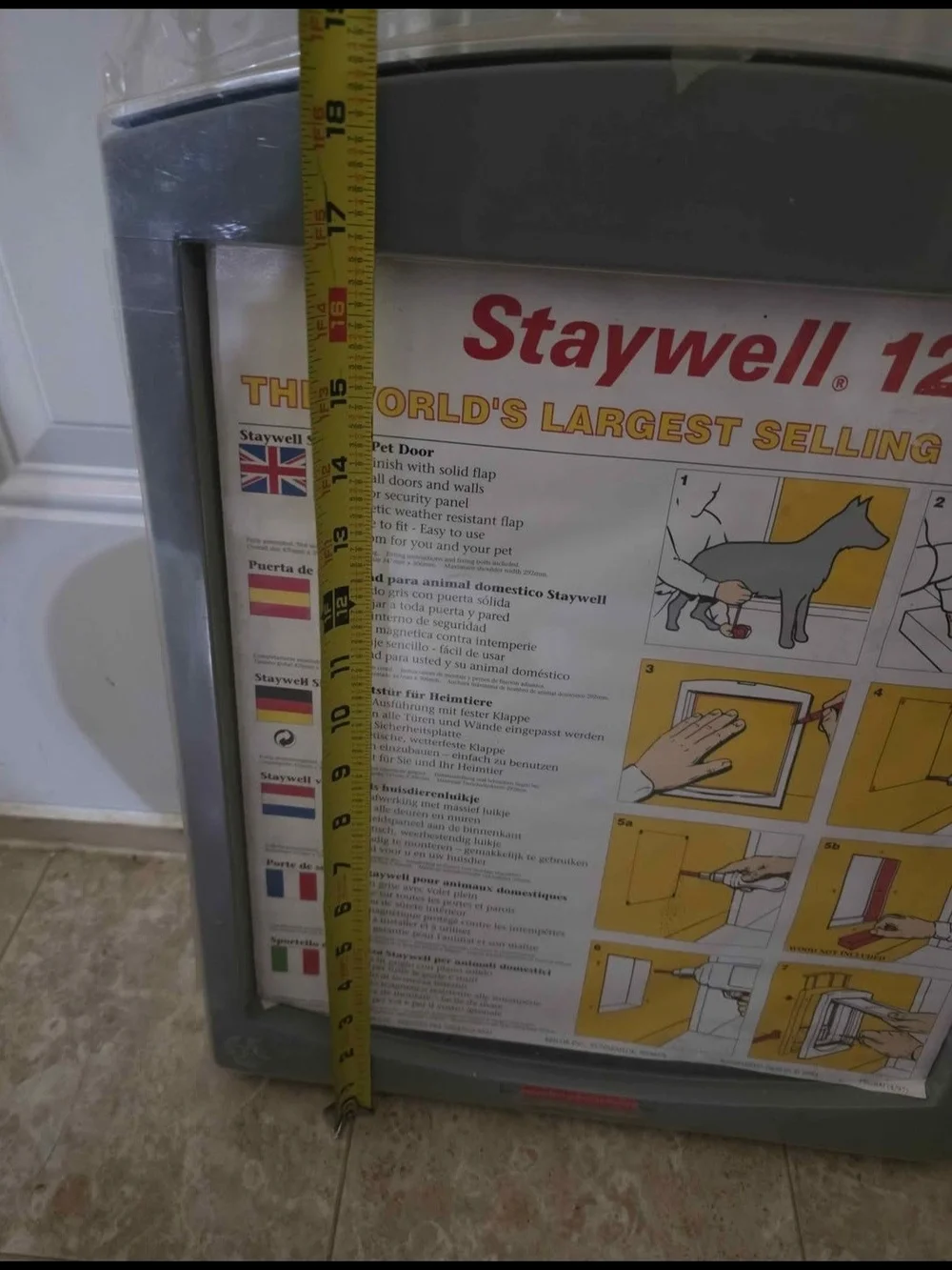 Staywell Security Lock Dog Door - Security Lock Pet Door - Gray